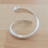 Back view of the Amethyst and Sterling Silver Adjustable Ring with One Stone