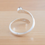 Back view of the Citrine and Sterling Silver Adjustable Ring with One Stone