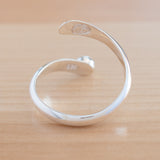 Back view of the Opal and Sterling Silver Adjustable Ring with One Stone