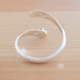 Back view of the Opal and Sterling Silver Adjustable Ring with One Stone