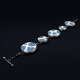 Ripples Collection - Set 2 - Sterling Silver and Polymer Clay Bracelet