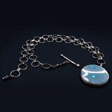 Ripples Collection - Set 2 - Sterling Silver and Polymer Clay Pendant Necklace