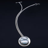 Ripples Collection - Set 3 - Sterling Silver and Polymer Clay Pendant Necklace