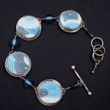 Ripples Collection - Set 4 - Sterling Silver and Polymer Clay Bracelet