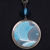 Ripples Collection - Set 4 - Sterling Silver and Polymer Clay Medium Pendant Necklace