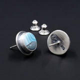 Sterling Silver and Polymer Clay Post Earrings - Ripples Collection Set 4 from Capulin Creations
