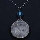 Ripples Collection - Set 4 - Sterling Silver and Polymer Clay Small Pendant Necklace