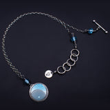 Ripples Collection - Set 4 - Sterling Silver and Polymer Clay Small Pendant Necklace