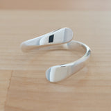 Front view of the Sterling Silver Adjustable Ring