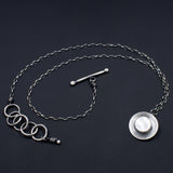 Sterling Silver and Mother of Pearl Pendant Necklace - Sweet and Simple Collection from Capulin Creations