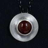 Sterling Silver and Carnelian Pendant Necklace from the Sweet and Simple Carnelian Collection from Capulin Creations