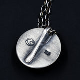 Sweet and Simple - Sterling Silver and Denim Lapis Pendant Necklace