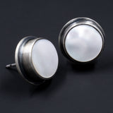 Sterling Silver and Mother of Pearl Post Earrings - Sweet and Simple Collection from Capulin Creations
