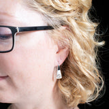 Sterling Silver Triangle Dangle Earrings with Circles - Sweet and Simple - 080100-000003 - Capulin Creations