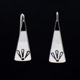 Sterling Silver Triangle Dangle Earrings with Fan - Sweet and Simple - 080100-000013 - Capulin Creations