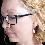 Sterling Silver Triangle Dangle Earrings with Fan - Sweet and Simple - 080100-000013 - Capulin Creations