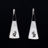 Sterling Silver Triangle Dangle Earrings with Feather - Sweet and Simple - 080100-000011 - Capulin Creations