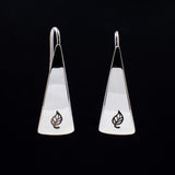 Sterling Silver Triangle Dangle Earrings with Leaves - Sweet and Simple - 080100-000004 - Capulin Creations