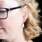 Sterling Silver Triangle Dangle Earrings with Raindrop - Sweet and Simple - 080100-000005 - Capulin Creations