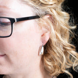 Sterling Silver Triangle Dangle Earrings with Raindrop 2 - Sweet and Simple - 080100-000008 - Capulin Creations