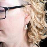 Sterling Silver Triangle Dangle Earrings with Sunrays - Sweet and Simple - 080100-00000006 0005 - Capulin Creations