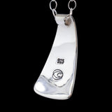 Back view of the Triangle Pendant Necklace in sterling silver from Capulin Creations