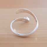 Back view of the Turquoise and Sterling Silver Adjustable Ring with One Stone