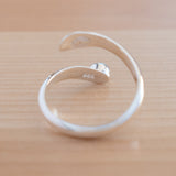 Back view of the Turquoise and Sterling Silver Adjustable Ring with One Stone