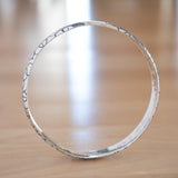 Side View of the Bangle Bracelet in Sterling Silver from the Bubbles Collection