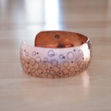 Inside View of the Cuff Bracelet in Copper from the Bubbles Collection