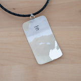 Back View of the Large Pendant Necklace in Sterling Silver from the Bubbles Collection