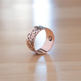 Side View of the Ring in Copper from the Bubbles Collection
