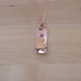 Back View of the Small Pendant Necklace in Copper from the Bubble Collection