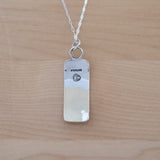 Back View of the Small Pendant Necklace in Sterling Silver from the Bubbles Collection