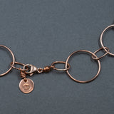 Detailed View of Chain Necklace in Copper with Large Round and Small Oval Links
