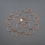 Stylized View of Chain Necklace in Copper with Large Round and Small Oval Links