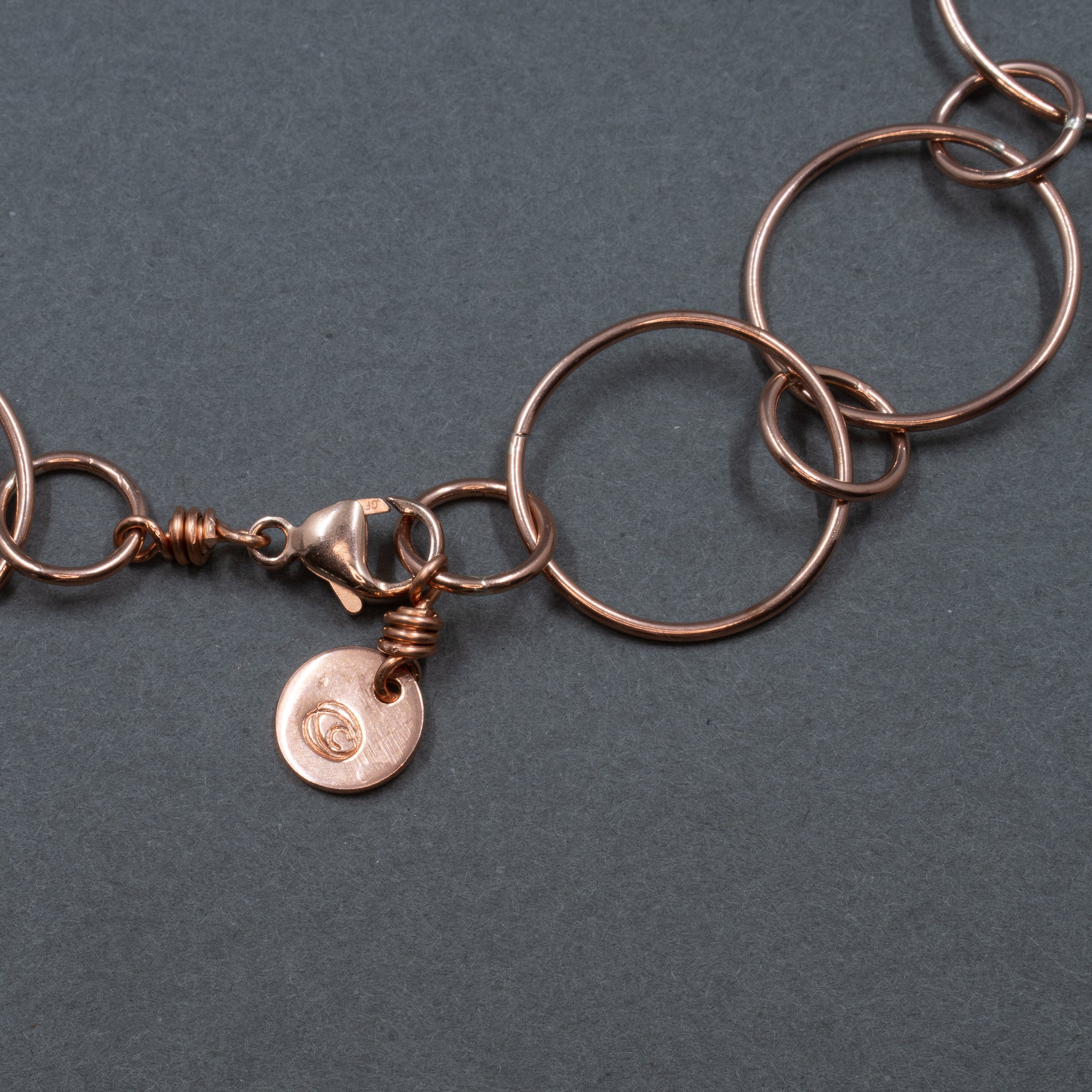 Chain Necklace in Copper with Large Round and Small Oval Links