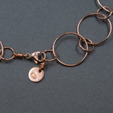 Detailed View of Chain Necklace in Copper with Large and Small Round Links