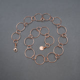Stylized View of Chain Necklace in Copper with Large and Small Round Links