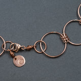 Detailed View of Chain Necklace in Copper with Large and Tiny Round Links