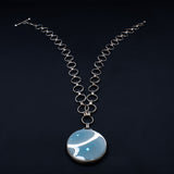 Ripples Collection - Set 2 - Sterling Silver and Polymer Clay Pendant Necklace