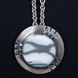 Ripples Collection - Set 3 - Sterling Silver and Polymer Clay Pendant Necklace