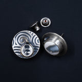 Ripples Collection - Set 3 - Sterling Silver and Polymer Clay Post Earrings