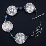 Ripples Collection - Set 4 - Sterling Silver and Polymer Clay Bracelet