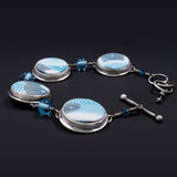 Ripples Collection - Set 4 - Sterling Silver and Polymer Clay Bracelet