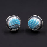 Sterling Silver and Polymer Clay Post Earrings - Ripples Collection Set 4 from Capulin Creations