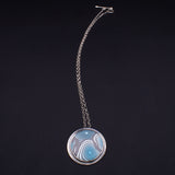 Ripples Collection - Set 1 - Sterling Silver and Polymer Clay Pendant Necklace