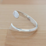 Side view of the Sterling Silver Adjustable Ring