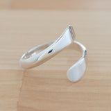 Side view of the Sterling Silver Adjustable Ring