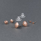 Set of three copper stud post earrings in sizes small, medium, and large - Capulin Creations